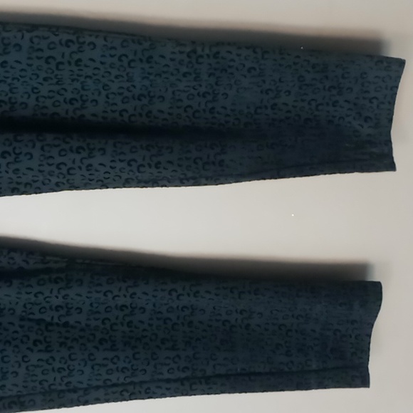 Vintage Jaclyn Smith Black Pull on Pants w Animal Print Textured Spots XL NWT - Picture 4 of 6